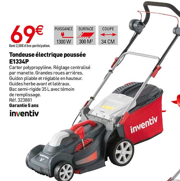 tondeuse électrique poussée e1334p