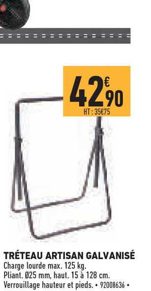 tréteau artisan galvanisé