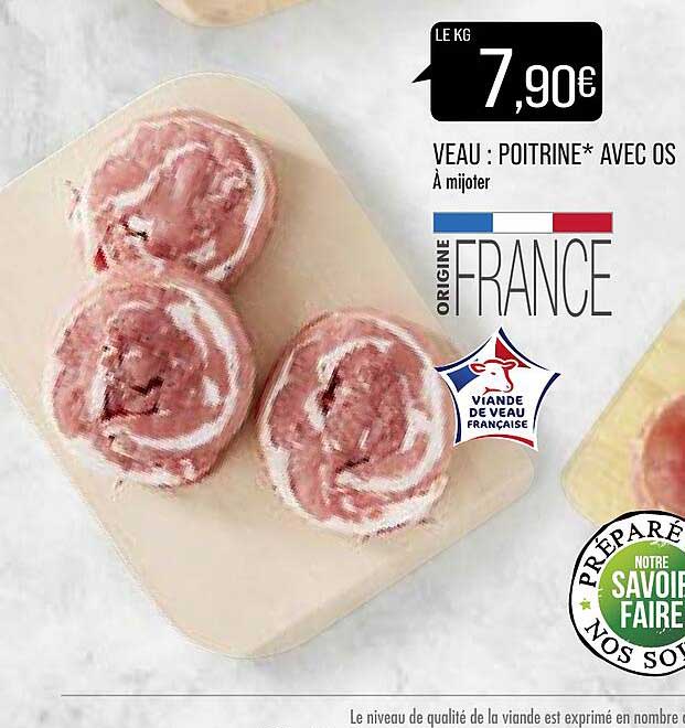 Veau Poitrine Ave Os