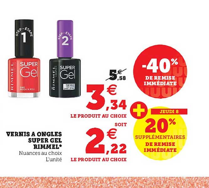 Vernis à Ongles Super Gel Rimmel -40% De Remise Immédiate