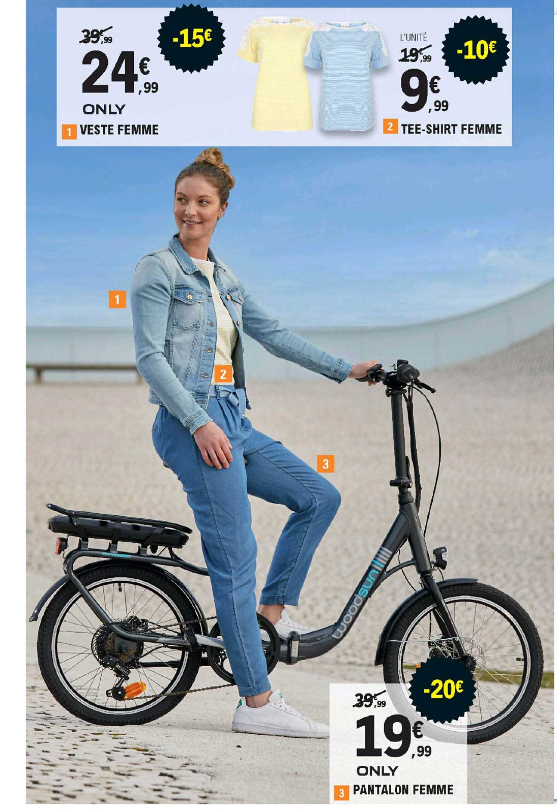 veste femme only, tee-shirt femme, pantalon femme only