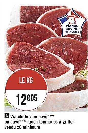 viande bovine pavé façon tournedos à griller