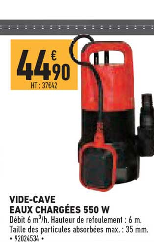vide-cave eaux chargées 550 w