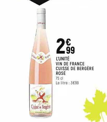 vin de france cuisse de bergère rosé