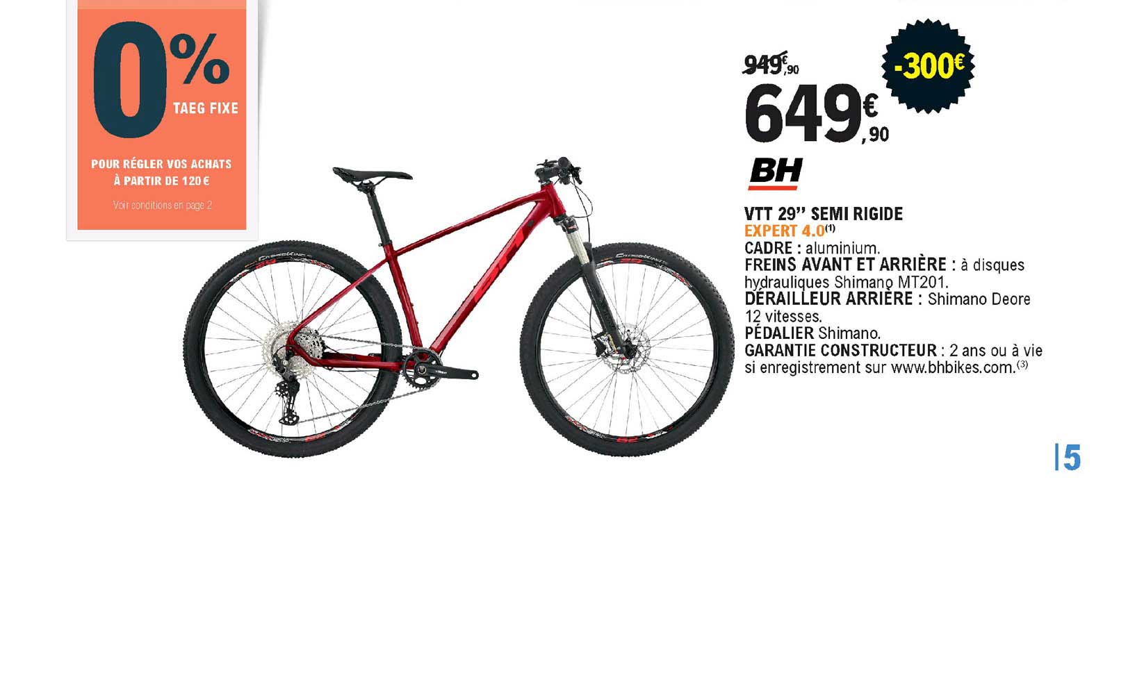 vtt 29" semi rigide expert 4.0 bh