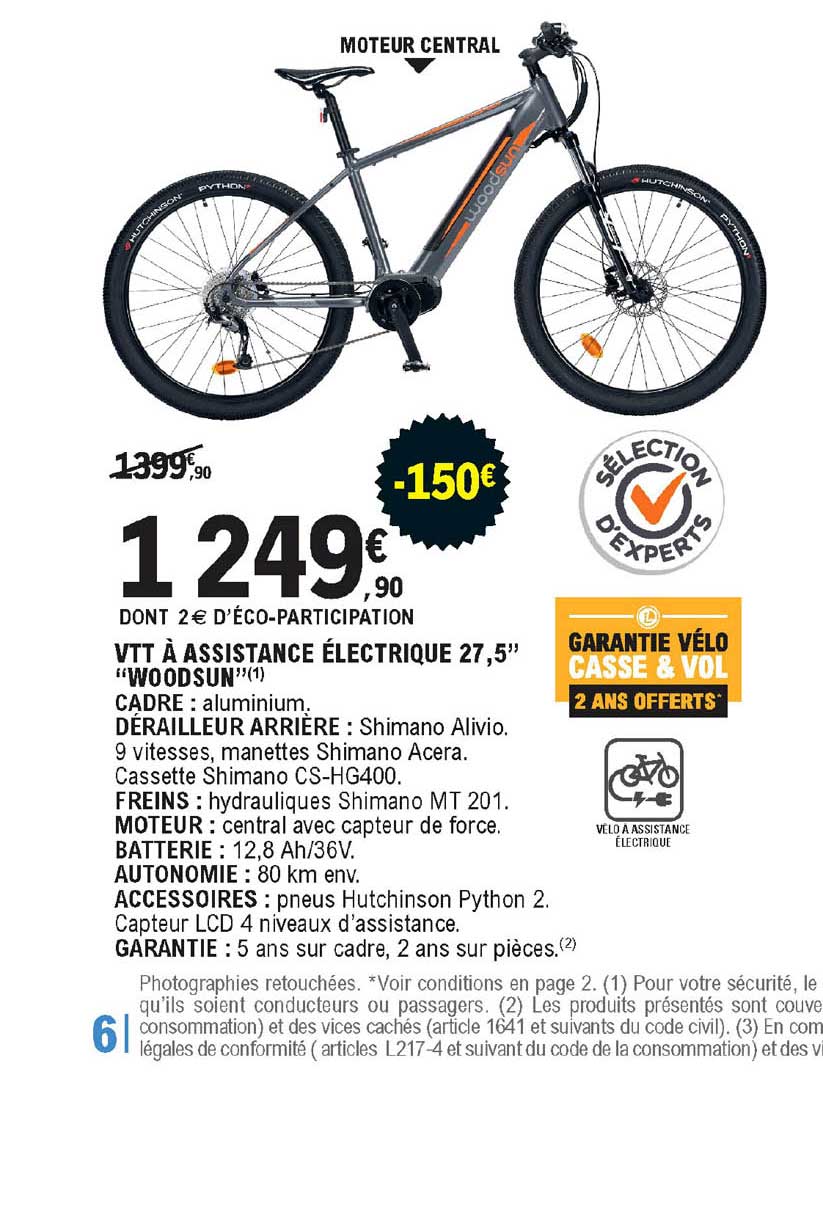 Vtt à Assistance électrique 27,5" "woodsun"