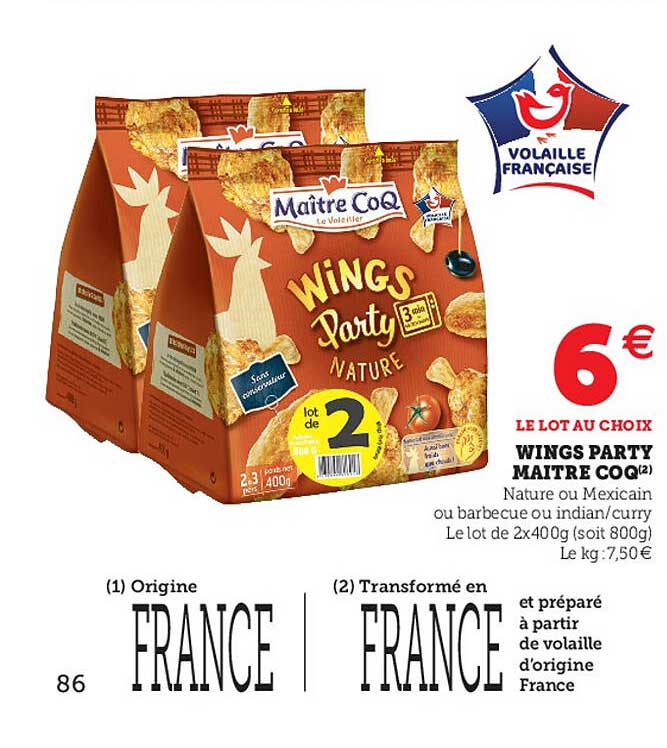 wings party maître coq