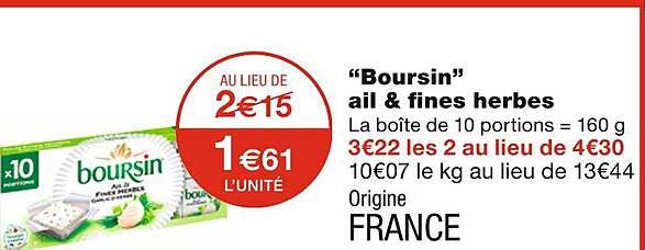 "boursin" Ail & Fines Herbes