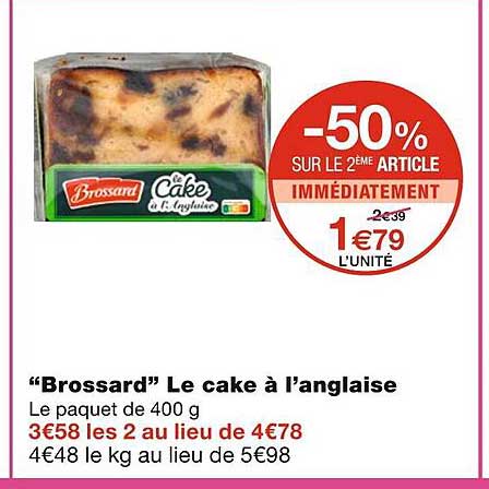 "brossard" le cake à l'anglaise