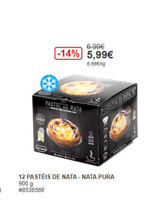 12 pastéis de nata - nata pura