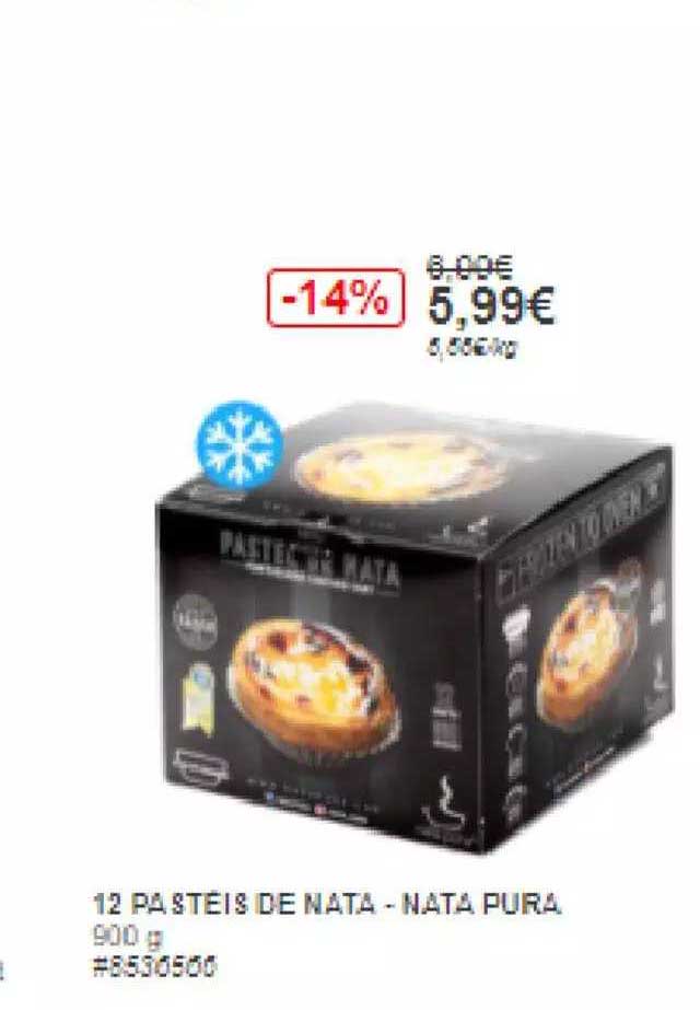 12 pastéis de nata - nata pura