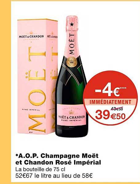 a.o.p. champagne moët et chandon rosé impérial