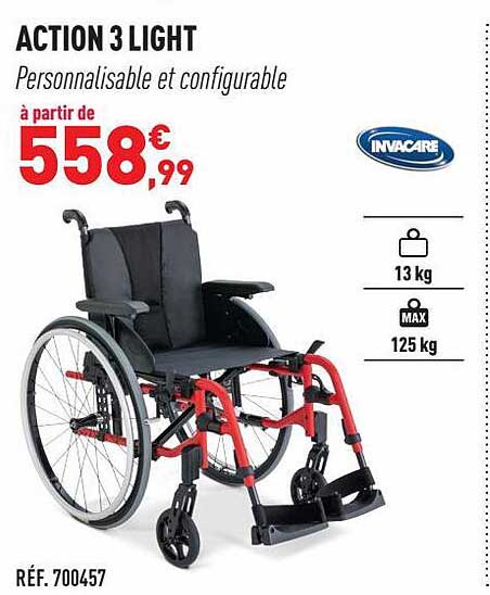 action 3 light invacare
