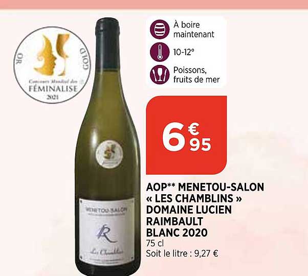 aop menetou-salon "les chambins" domaine lucien raimbault blanc 2020
