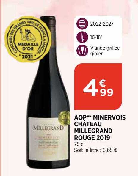 aop minervois château millegrand rouge 2019