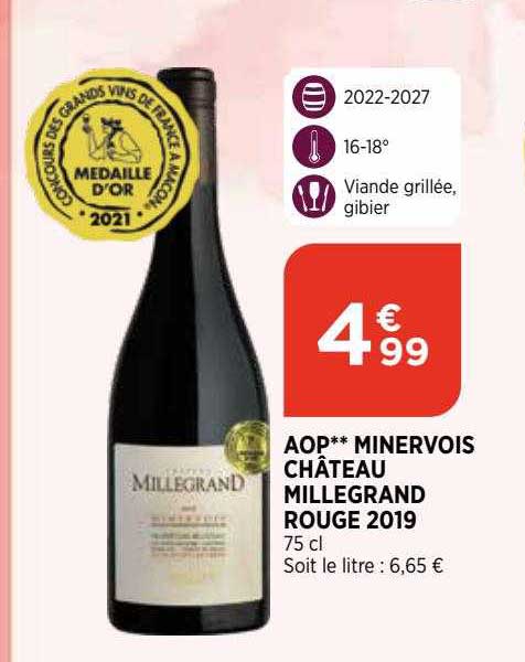aop minervois château millegrand rouge 2019