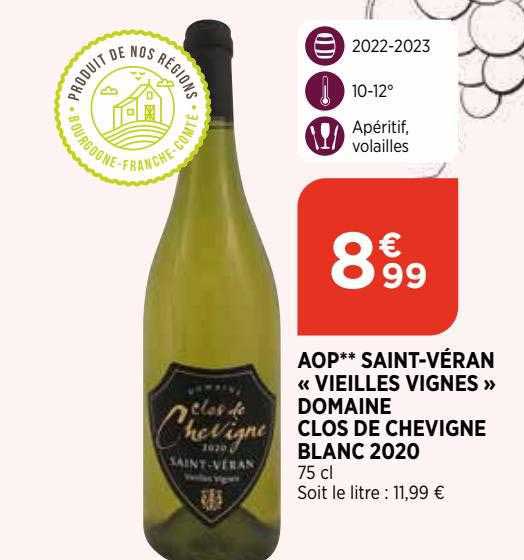 aop saint-véran "vieilles vignes" domaine clos de chevigne blanc 2020