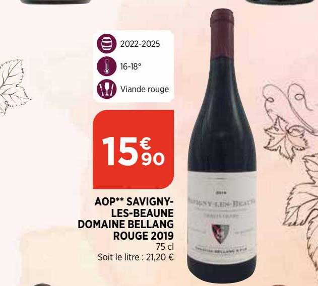 aop savigny-les-beaune domaine belland rouge 2019