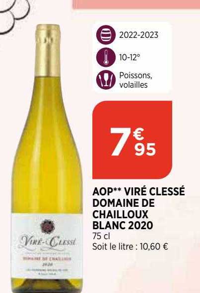 aop viré clessé domaine de chailloux blanc 2020
