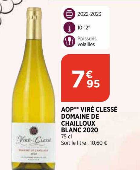 aop viré clessé domaine de chailloux blanc 2020