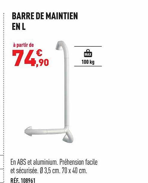 Barre De Maintien En L