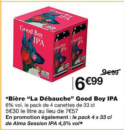 bière "la débauche" good boy ipa