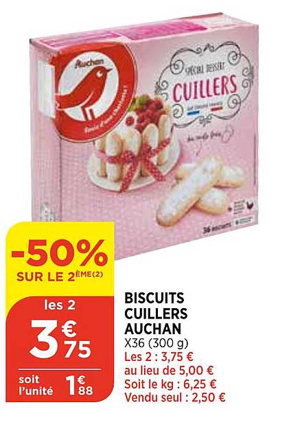 biscuits cuillers auchan