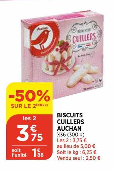 biscuits cuillers auchan