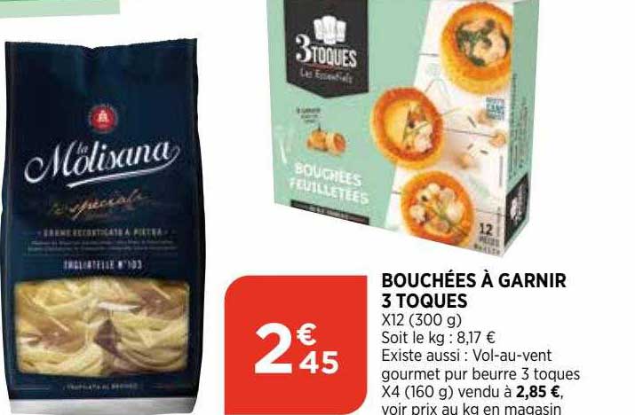 bouchées à garnir 3 toques