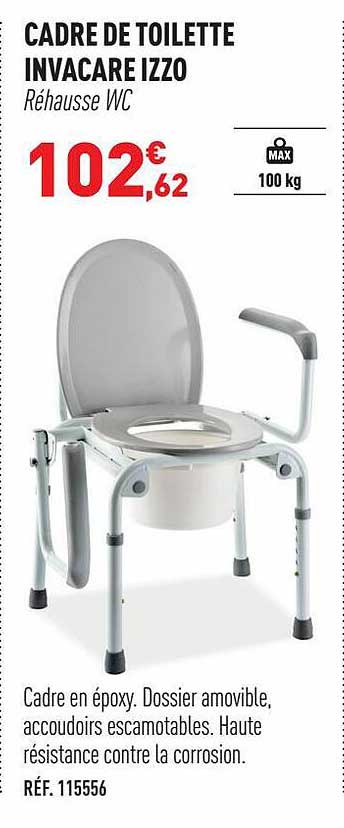 cadre de toilette invacare izzo