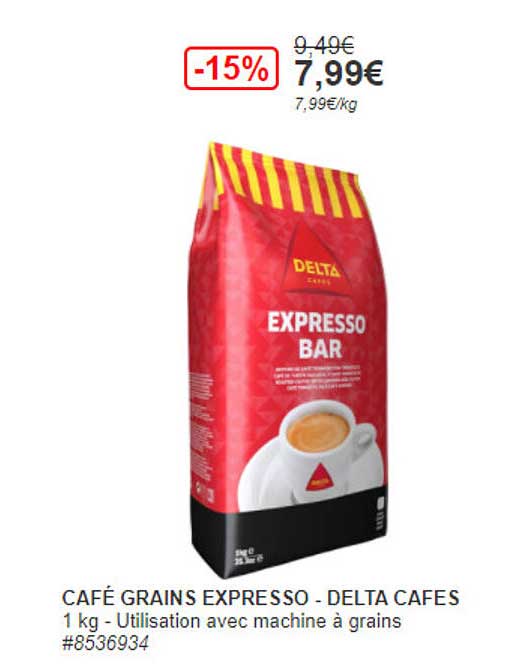 Café Grains Expresso - Delta Cafés