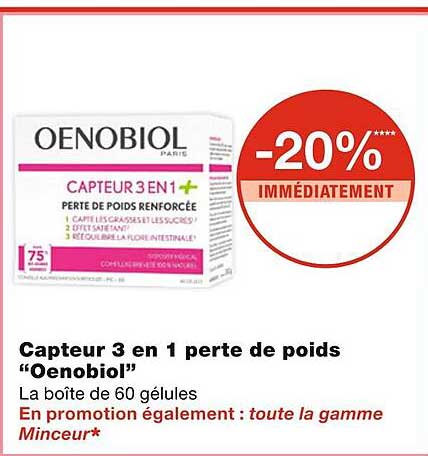 capteur 3 en 1 perte de poids "oenobiol"