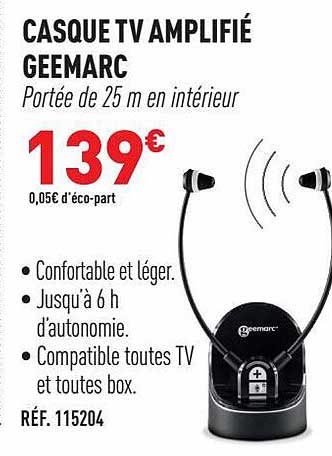 casque tv amplifié geemarc