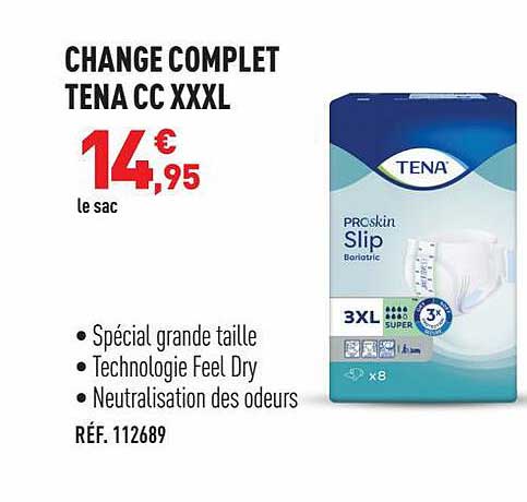 change complet tena cc xxxl