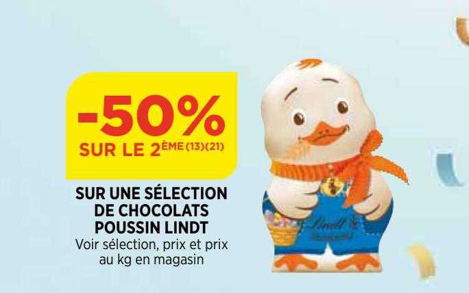 chocolats poussin lindt
