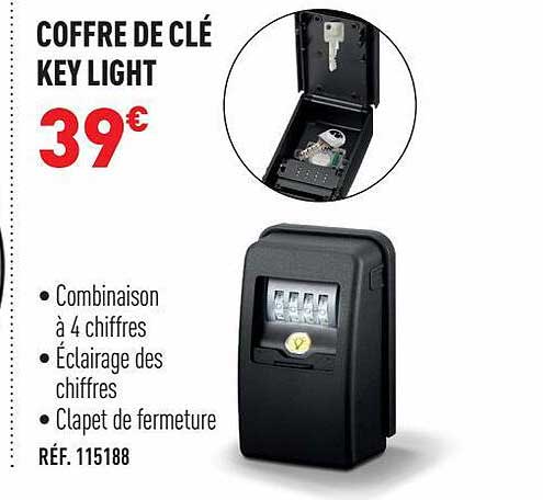 coffre de clé key light