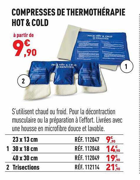 compresses de thermothérapie hot & cold