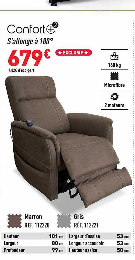 confort+ s'allonge à 180°