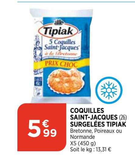 coquilles saint-jacques surgelées tipiak