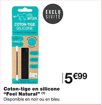 coton-tige en silicone "feel natural"