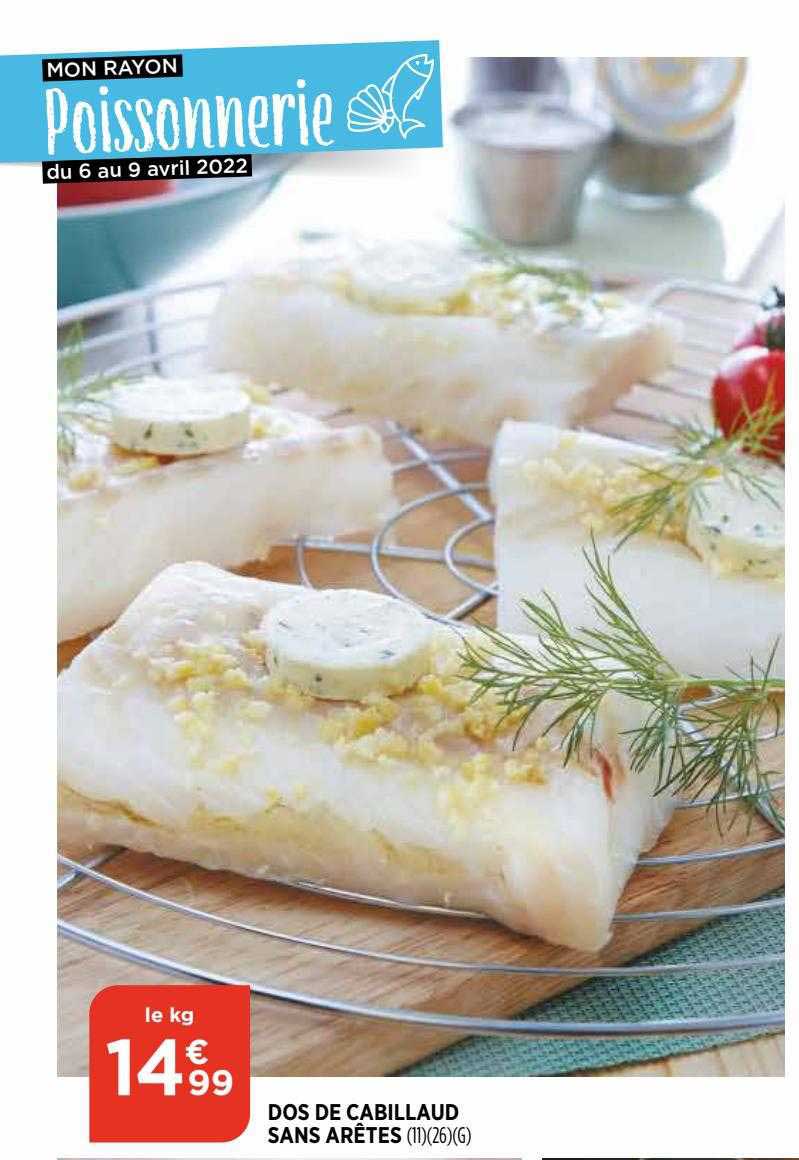 dos de cabillaud sans arêtes