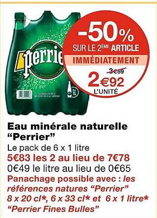 Eau Minérale Naturelle "perrier"