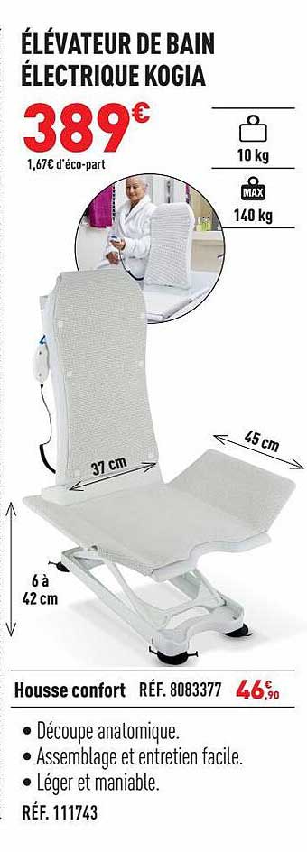 élévateur de bain électrique kogia