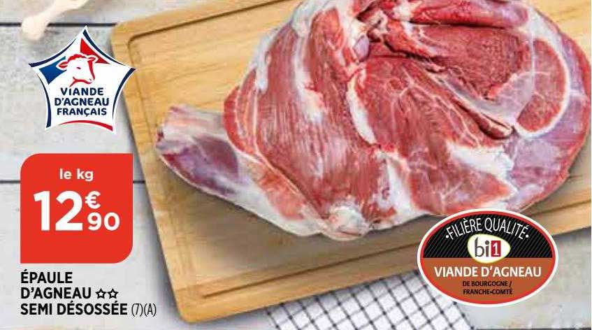 épaule d'agneau** semi désossée