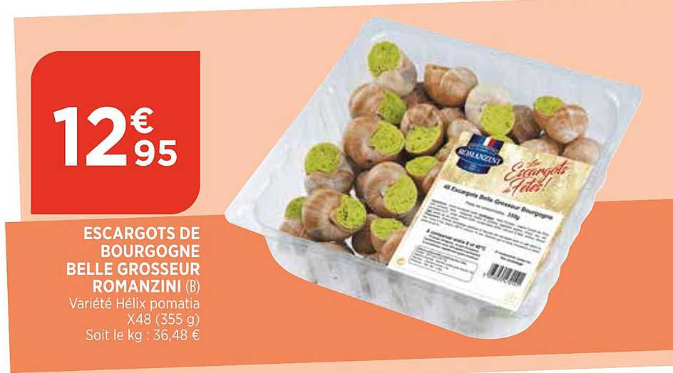 escargots de bourgogne belle grosseur romanzini
