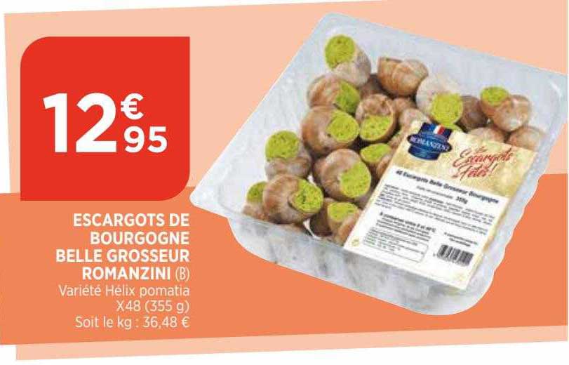 escargots de bourgogne belle grosseur romanzini