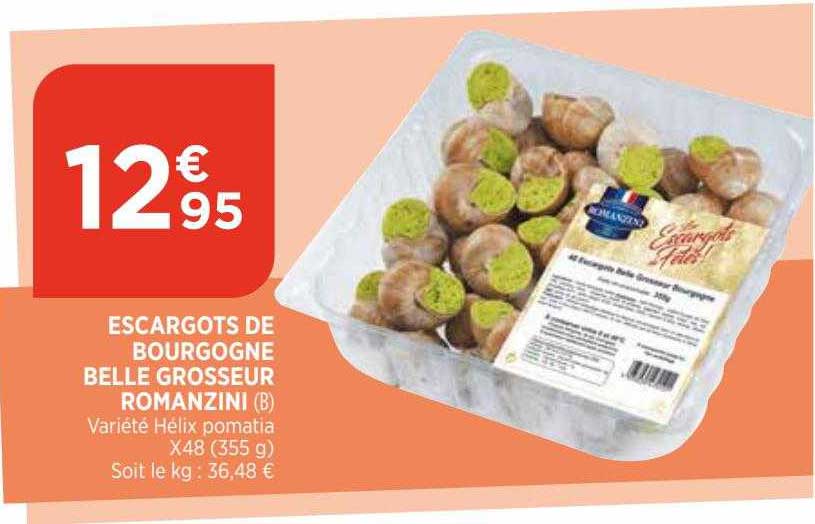 escargots de bourgogne belle grosseur romanzini