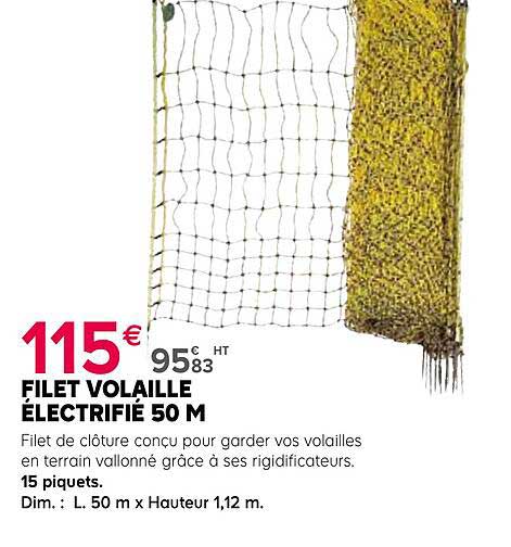 Filet Volaille électrifié 50 M