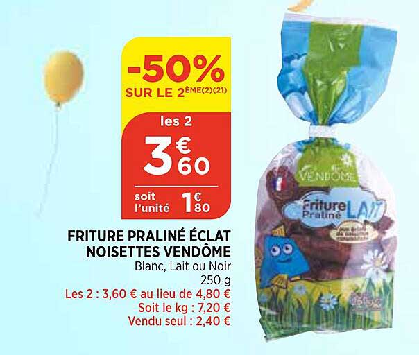 friture praliné éclat noisettes vendôme