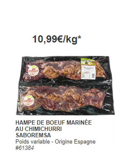 hampe de bœuf marinée au chimichurri saboremsa